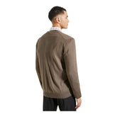 Polo Long Sleeve Plain  Cardigan - Chocolate